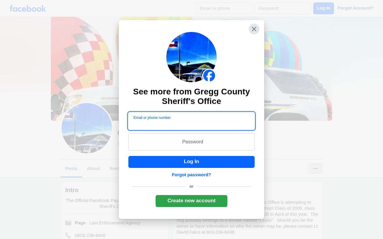 Official Gregg County sheriff channel for released mugshot source checks