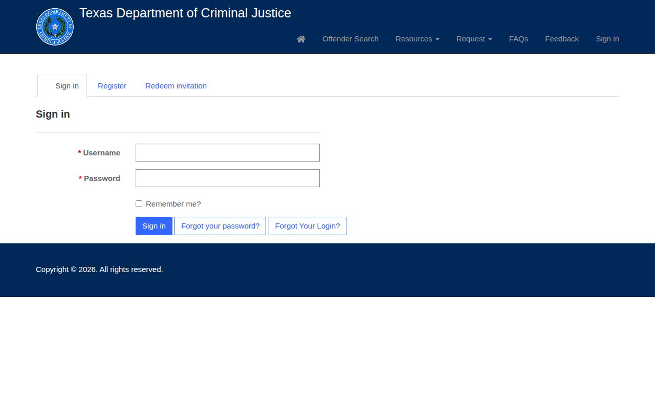 TDCJ IVSS sign-in for Gregg County state release notifications